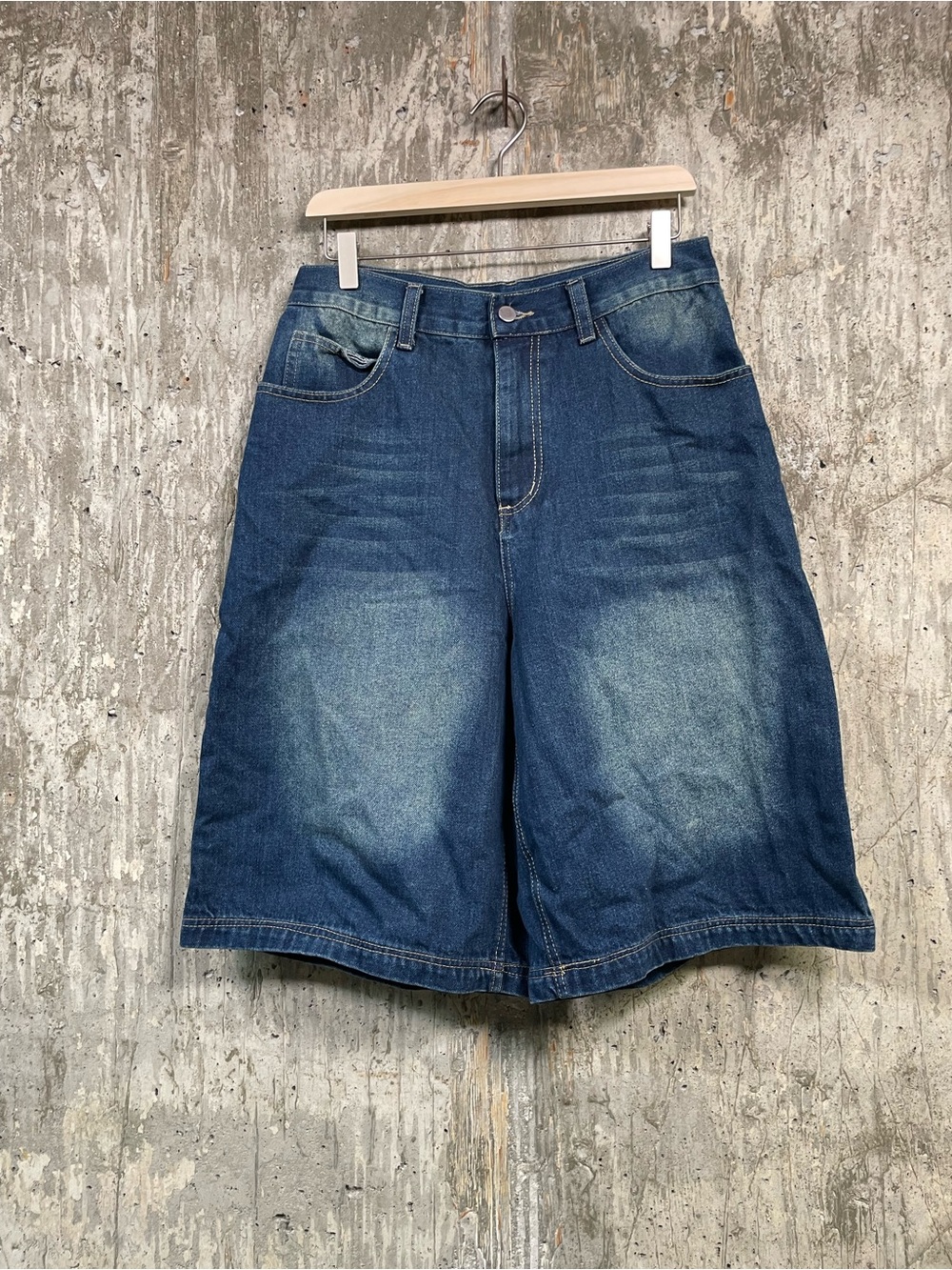 JUNY Women's Baggy Jean Shorts Size S in Blue